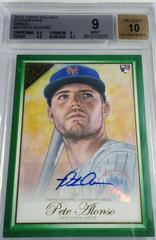 Pete Alonso [Autograph Green] #24 Baseball Cards 2019 Topps Gallery Prices