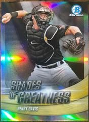 Henry Davis #SG-3 Baseball Cards 2022 Bowman Chrome Shades of Greatness Prices