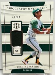 Reggie Jackson #BIO-RJ Baseball Cards 2022 Panini National Treasures Biography Materials Prices