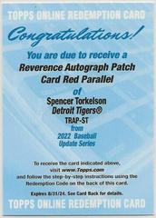 Spencer Torkelson [Red] Baseball Cards 2022 Topps Update Reverence Autograph Patch Prices