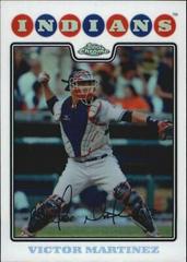 Victor Martinez [Blue Refractor] #17 Baseball Cards 2008 Topps Chrome Prices