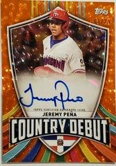 Jeremy Pena [Orange Cracked Ice] Baseball Cards 2023 Topps World Classic Country Debut Autographs Prices