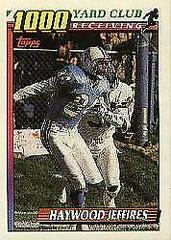 Haywood Jeffires Football Cards 1991 Topps 1000 Yard Club Prices