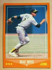 Walt Weiss [Glossy] #102T Baseball Cards 1988 Score Traded Prices