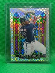 Ronald Acuna Jr. [Power Plaid Prizm] #SG-4 Baseball Cards 2021 Panini Prizm Stained Glass Prices