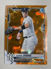 Aaron Judge [Orange] #25 Baseball Cards 2021 Bowman Chrome Sapphire Prices