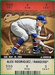 Alex Rodriguez #73 Baseball Cards 2003 Fleer Authentix Prices