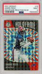 Andre Reed [Reactive Blue] #18 Football Cards 2021 Panini Mosaic HoloFame Prices