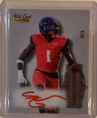 Ahmad Gardner [Gold Red Foil] #MB-A Football Cards 2022 Wild Card Matte Autographs Prices