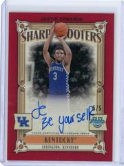 Justin Edwards [Red] #SSA-JE Basketball Cards 2023 Bowman Chrome University Sharp Shooters Autographs Prices