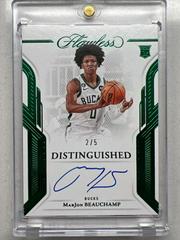 MarJon Beauchamp [Emerald] #35 Basketball Cards 2022 Panini Flawless Distinguished Auto Prices