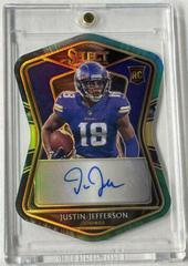 Justin Jefferson [Tie-Dye Prizm Die-Cut] Football Cards 2020 Panini Select Rookie Signatures Prices