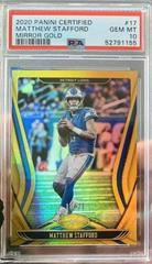Matthew Stafford [Mirror Gold] #17 Football Cards 2020 Panini Certified Prices