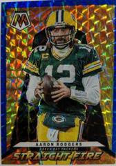 Aaron Rodgers [Blue] Football Cards 2022 Panini Mosaic Straight Fire Prices