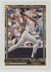Bernie Williams [Winner] #374 Baseball Cards 1992 Topps Gold Prices