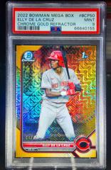 Elly De LA Cruz [Gold Refractor Mega Box Mojo] Baseball Cards 2022 Bowman Chrome Prospects Prices