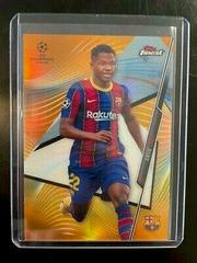 Ansu Fati [Orange Refractor] #47 Soccer Cards 2020 Topps Finest UEFA Champions League Prices