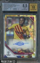 Ansu Fati [Gold Lava Refractor] #CA-AF Soccer Cards 2021 Topps Chrome UEFA Champions League Autographs Prices
