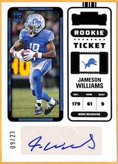 Jameson Williams [Blue] #124 Football Cards 2022 Panini Zenith Contenders Rookie Ticket Autographs Prices