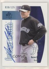 Aaron Cook [SP Limited Gold Autograph] Baseball Cards 2002 SP Authentic Prices