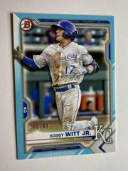Bobby Witt Jr. [Sky Blue] Baseball Cards 2021 Bowman Paper Prospects Prices