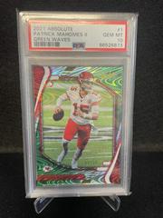 Patrick Mahomes II [Green Wave] #1 Football Cards 2021 Panini Absolute Prices