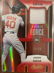 Jarren Duran [Spectrum Red] #RF-JD Baseball Cards 2022 Panini Absolute Rookie Force Prices