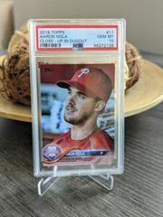 Aaron Nola [Close Up in Dugout] #11 Baseball Cards 2018 Topps Prices