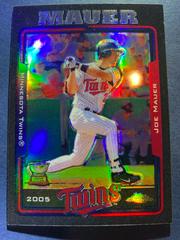 Joe Mauer [Black Refractor] #368 Baseball Cards 2005 Topps Chrome Prices