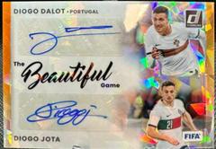 Diogo Dalot, Diogo Jota [Orange Ice] Soccer Cards 2022 Panini Donruss Beautiful Game Dual Autographs Prices