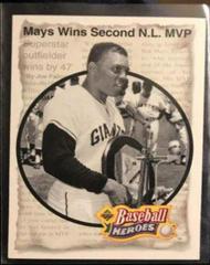 Willie Mays [2nd NL MVP] Baseball Cards 1993 Upper Deck Heroes Willie Mays Prices