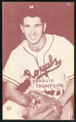 Charlie Thompson [Reddish Brown Tint] #40 Baseball Cards 1953 Canadian Exhibits Prices