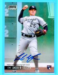 Andrew Vaughn [Shimmer Refractor] Baseball Cards 2021 Stadium Club Chrome Autographs Prices