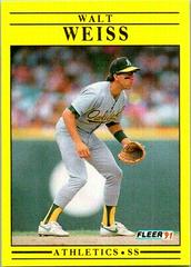 Walt Weiss #26 Baseball Cards 1991 Fleer Prices