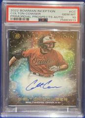 Colton Cowser #PPA-CC Baseball Cards 2022 Bowman Inception Primordial Prospects Autograph Prices
