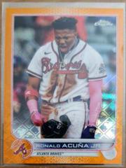 Ronald Acuna Jr. [Orange] #110 Baseball Cards 2022 Topps Chrome Logofractor Prices