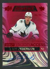 Lane Pederson Hockey Cards 2021 Upper Deck Credentials Debut Ticket Access Autographs Prices