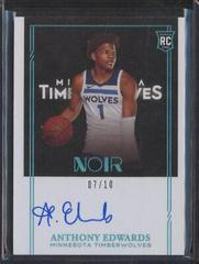 Anthony Edwards [Autograph Platinum] #395 Basketball Cards 2020 Panini Noir Prices