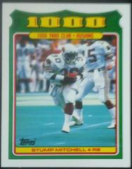 Stump Mitchell #23 Football Cards 1988 Topps 1000 Yard Club Prices