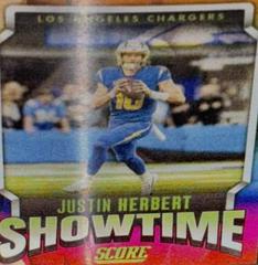 Justin Herbert #ST-4 Football Cards 2023 Panini Score Showtime Prices