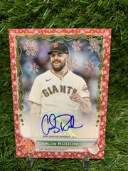Carlos Rodon [Red Metallic] #WHA-CR Baseball Cards 2022 Topps Holiday Autographs Prices