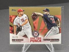 Stephen Strasburg, Max Scherzer [Gold] #12P-16 Baseball Cards 2023 Topps One Two Punch Prices