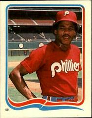 Juan Samuel #59 Baseball Cards 1985 Fleer Star Stickers Prices