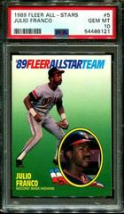 Julio Franco Baseball Cards 1989 Fleer All Stars Prices