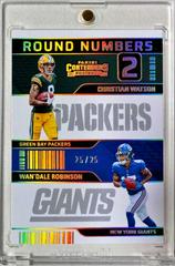 Christian Watson, Wan'Dale Robinson [Gold] Football Cards 2022 Panini Contenders Round Numbers Prices