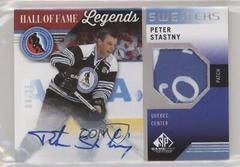 Peter Stastny [Autograph Patch] #HOF-PS Hockey Cards 2021 SP Game Used HOF Legends Sweaters Prices