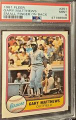 Gary Matthews [Small Finger on Back] #251 Baseball Cards 1981 Fleer Prices