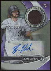 Ryan Vilade Baseball Cards 2022 Bowman Platinum Pieces Autograph Relics Prices