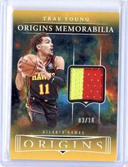 Trae Young [Gold] #19 Basketball Cards 2023 Panini Origins Memorabilia Prices