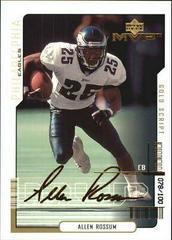 Allen Rossum [Gold Script] #129 Football Cards 2000 Upper Deck MVP Prices